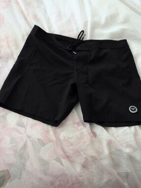 Roxy Women’s Black Swim Board Shorts with Drawstring Waist